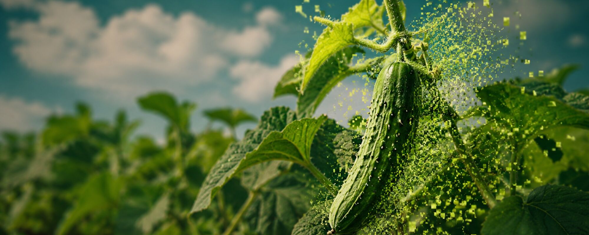 pixelated cucumber
